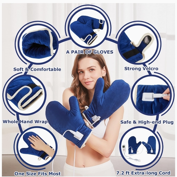 1 Pair Heated Gloves for Hands. Warmth Relief, Hand Heating Gloves - Picture 6 of 17